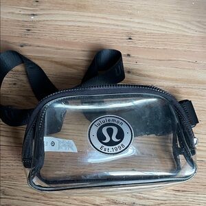 lululemon athletica Clear Belt Bag with Black Trim